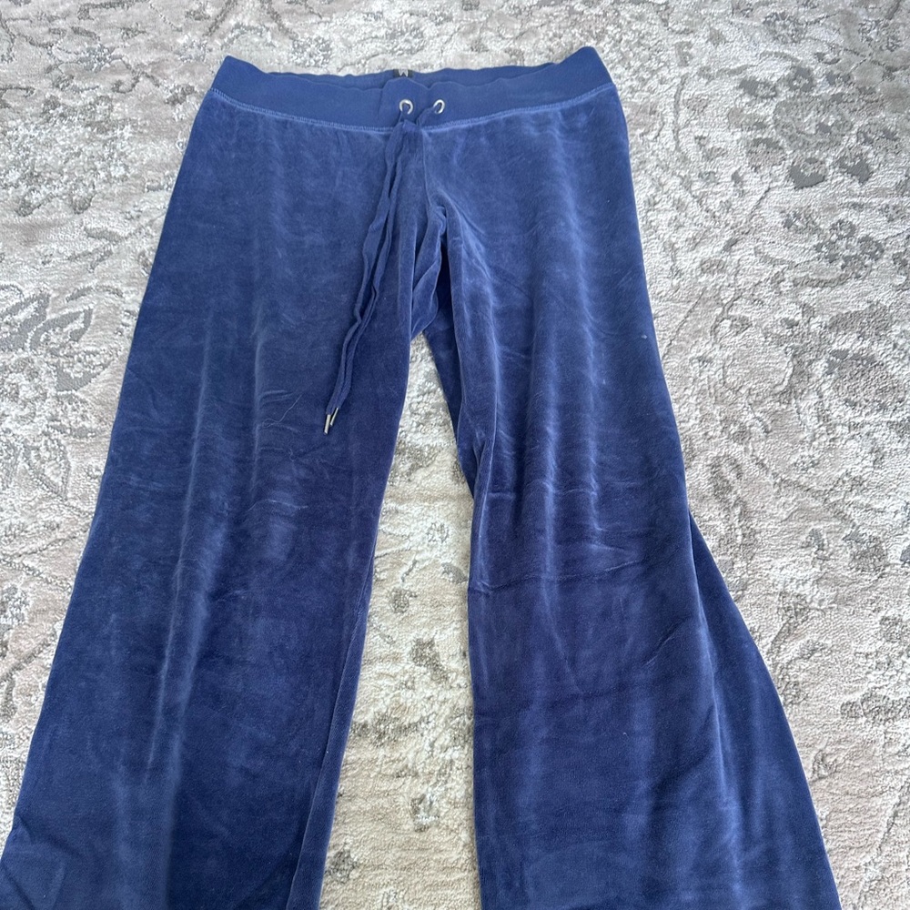 Navy Blue Velvet Lounge Pants